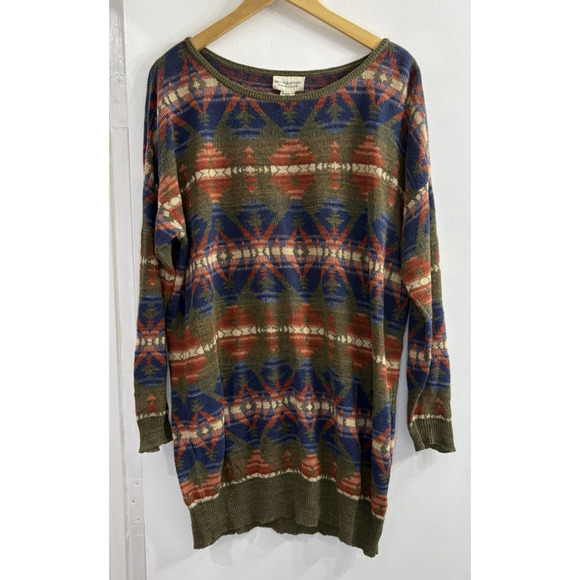 Vtg Ralph Lauren Denim Supply Womens‎ XL Aztec Knit Pullover Sweater Western - Picture 1 of 12